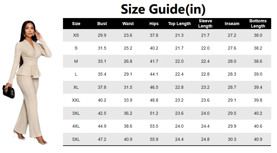 Women's Solid Color Elegant V Neck Long Sleeve T-Shirt And Wide Leg Pants Two Piece Set