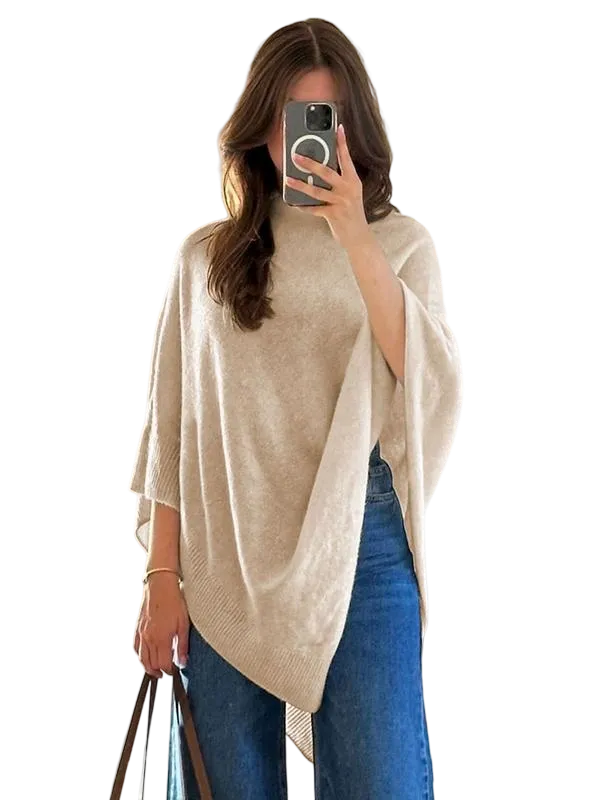 Women's Plain Loose Elegant Fashion Sweater Shawl