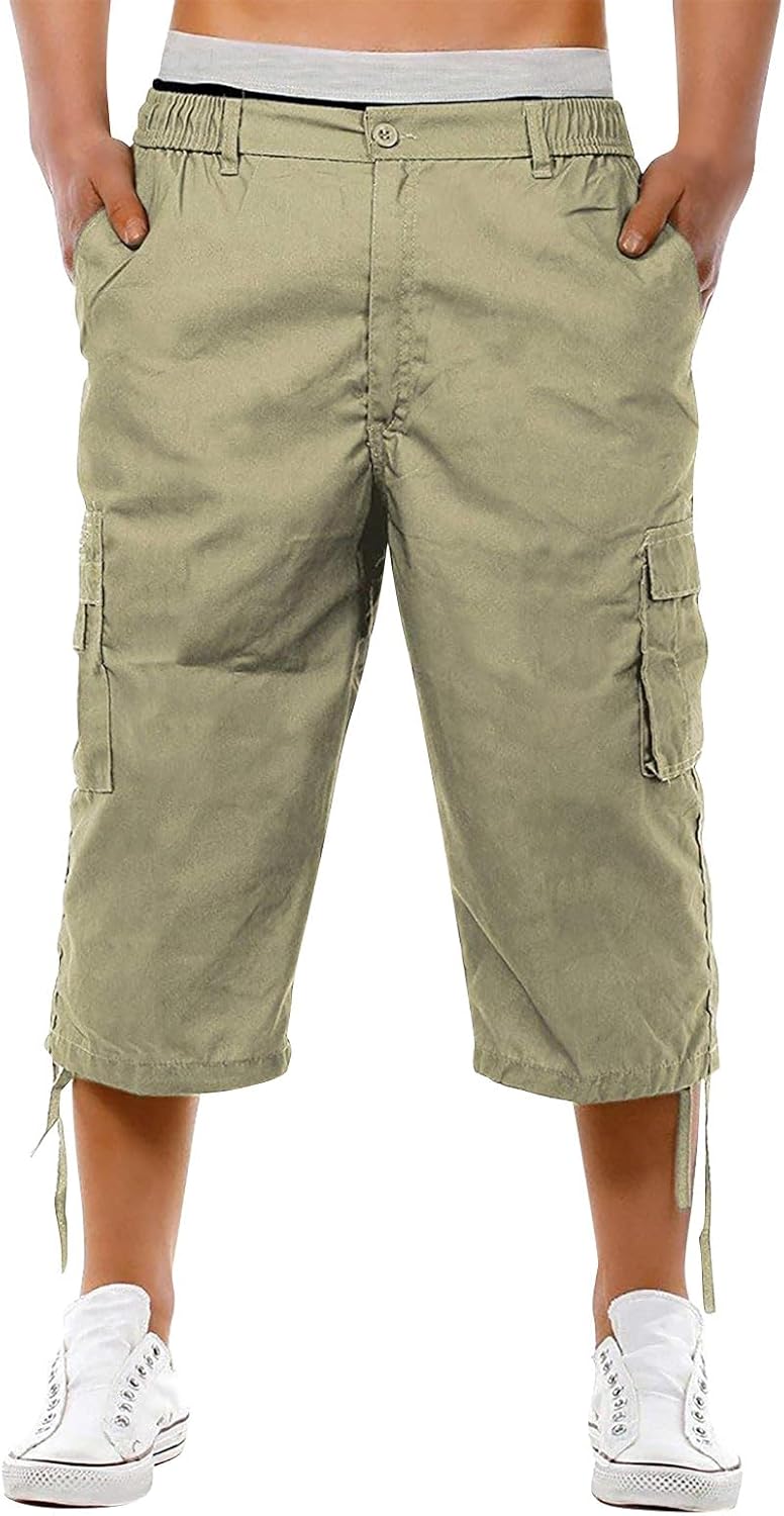 Green Trousers Cargo Pants Mens Black Birthday New Mens Summer Casual Men's 7 Pocket Pants Loose Pants Tuxedo Trousers with Satin Stripe Men