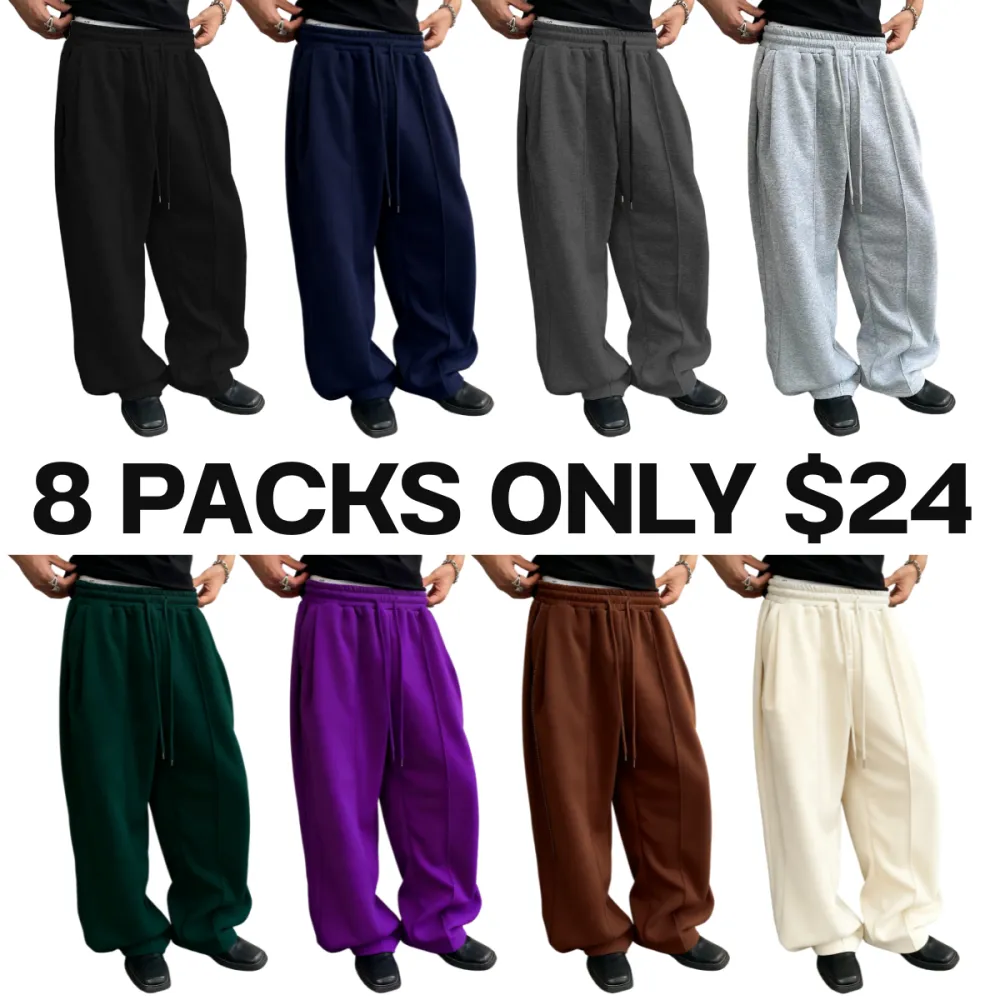 Men's Baggy Sweatpants with Drawstring Waist