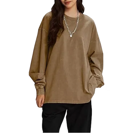 Women's Washed Long Sleeve T-Shirt