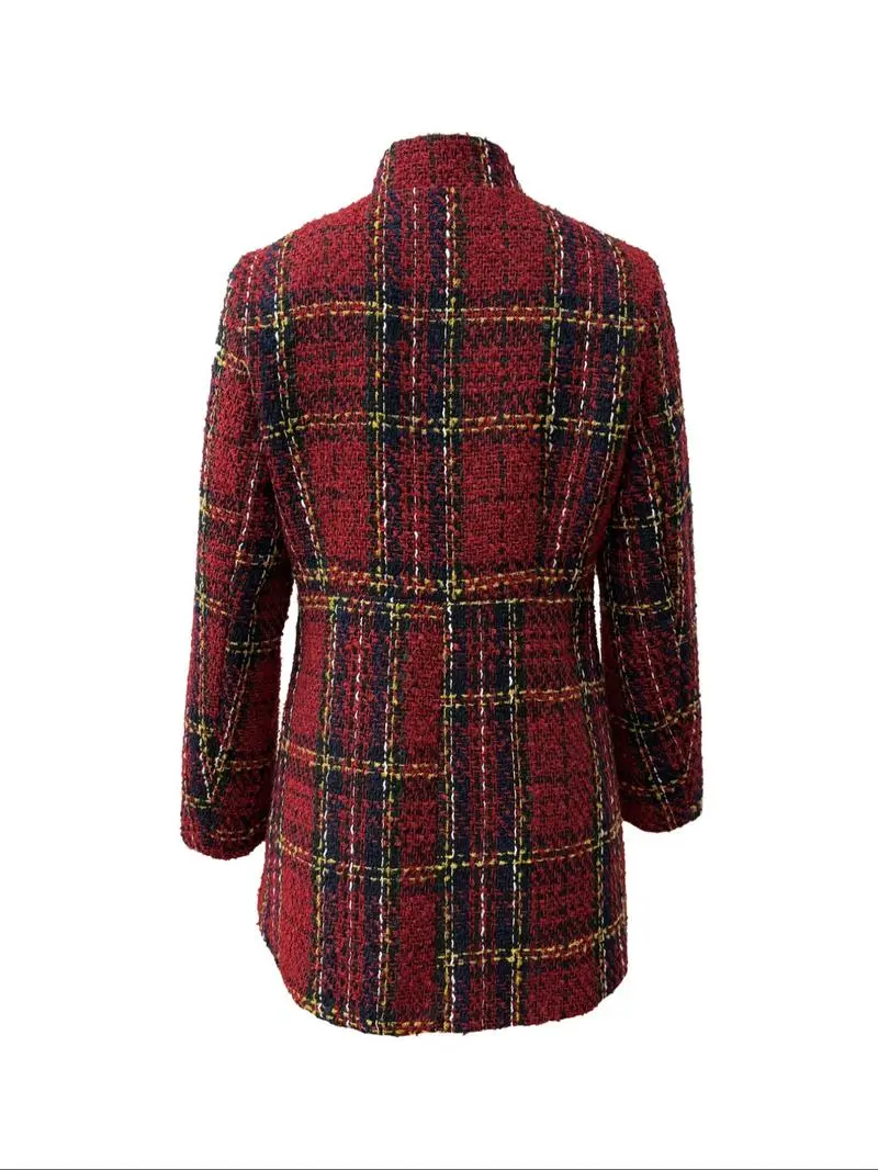 Women's Solid Color Pocket Long Sleeve Open Front Coat