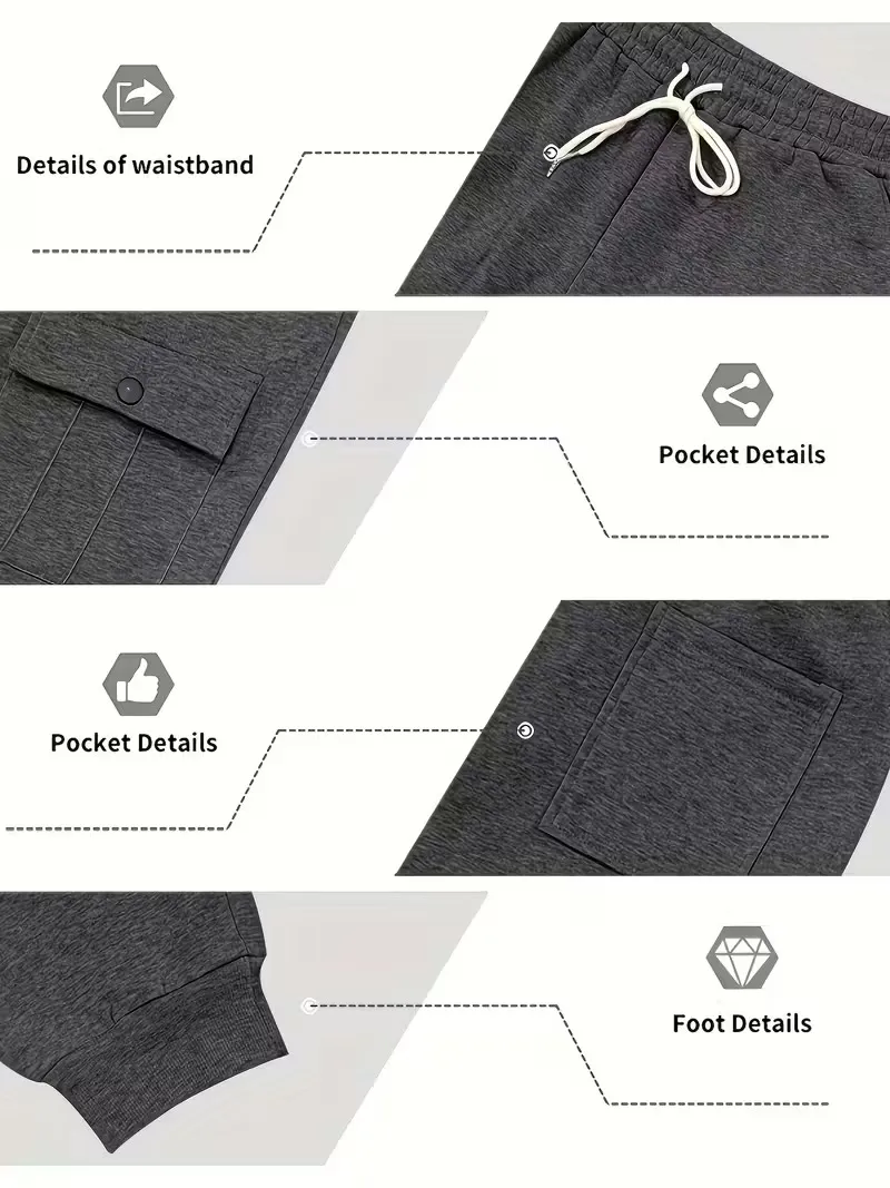 🔥Clearance sale!Men's Winter Fleece-Lined loose Casual Workwear Outfit with Multi-Pocket Jacket & Pants