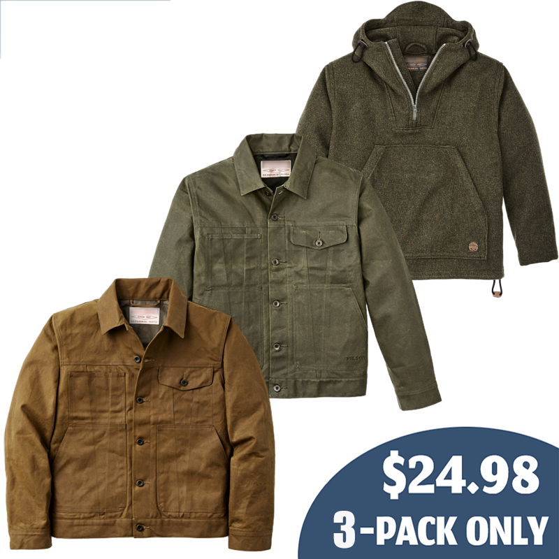Tin Cloth Short Lined Cruiser Jacket - Mackinaw Wool Anorak - Tin Cloth Short Lined Cruiser Jacket