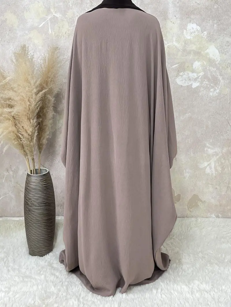 Women's Solid Color Round Neck Abaya