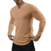 Men's V-Neck Long Sleeve Muscle Shirt