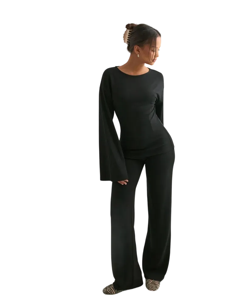 🔥 Best Price Today Only🔥Women's Long Flare Sleeve & Wide-Leg Pants Set– Grab Yours Now! ⏰💖