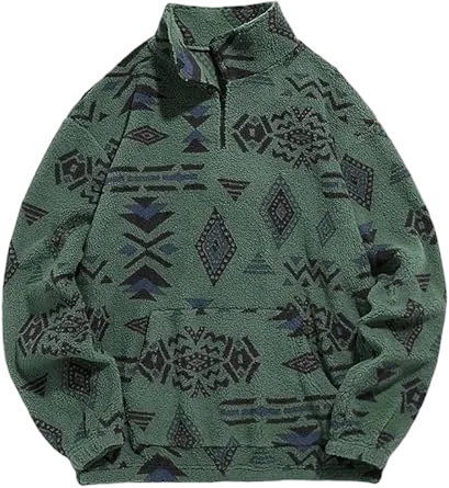 🔥Last Day 95% OFF🔥Women's Ethnic Pattern Zip-Up Sweatshirt