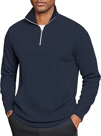 Men's Cotton Quarter Zip Pullover