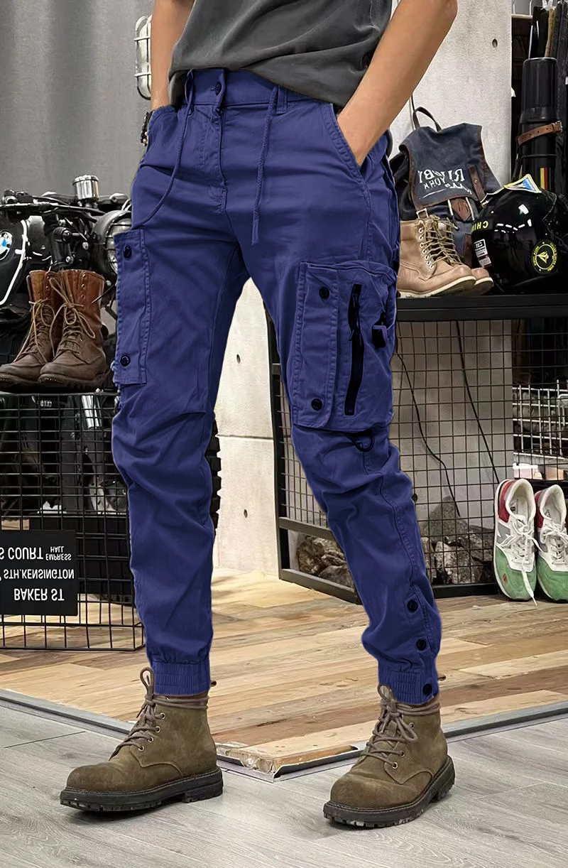 Men's Baggy Skinny Cargo Pants With Multiple Pockets Men's Casual Cargo Pants Elastic Waist Drawstring Joggers Pants Tapered Sweatpants for Men Multi Pockets