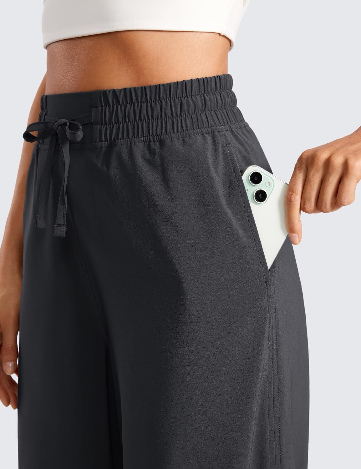 Lightweight Wide Leg Cropped Pants for Women 25