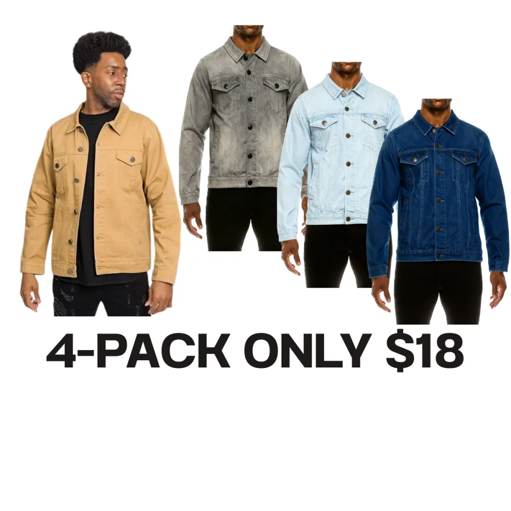 Men's Essential Colored Cotton Denim Jacket