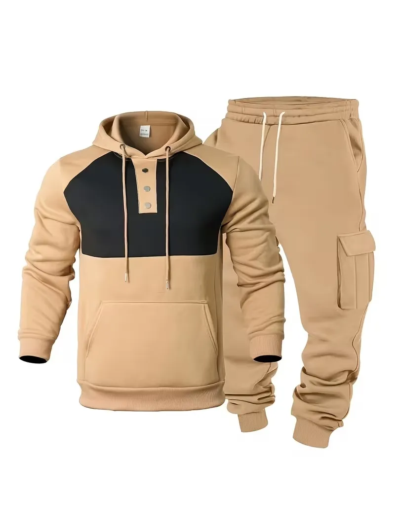 🔥Clearance sale!Men's Winter Fleece-Lined loose Casual Workwear Outfit with Multi-Pocket Jacket & Pants