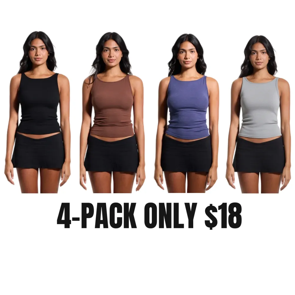 Women's Ribbed Boat Neck Brami Top