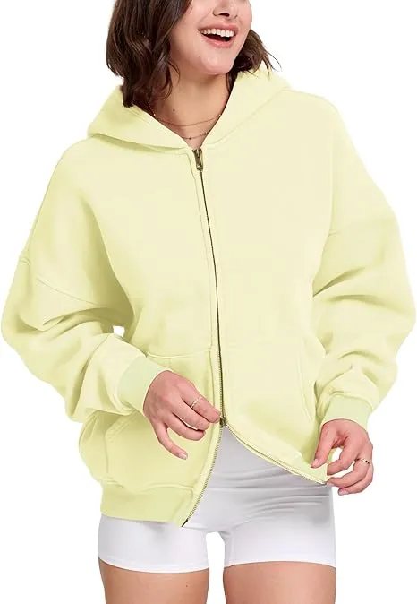 Women’s Washed Heavyweight Double Zipper Hoodie