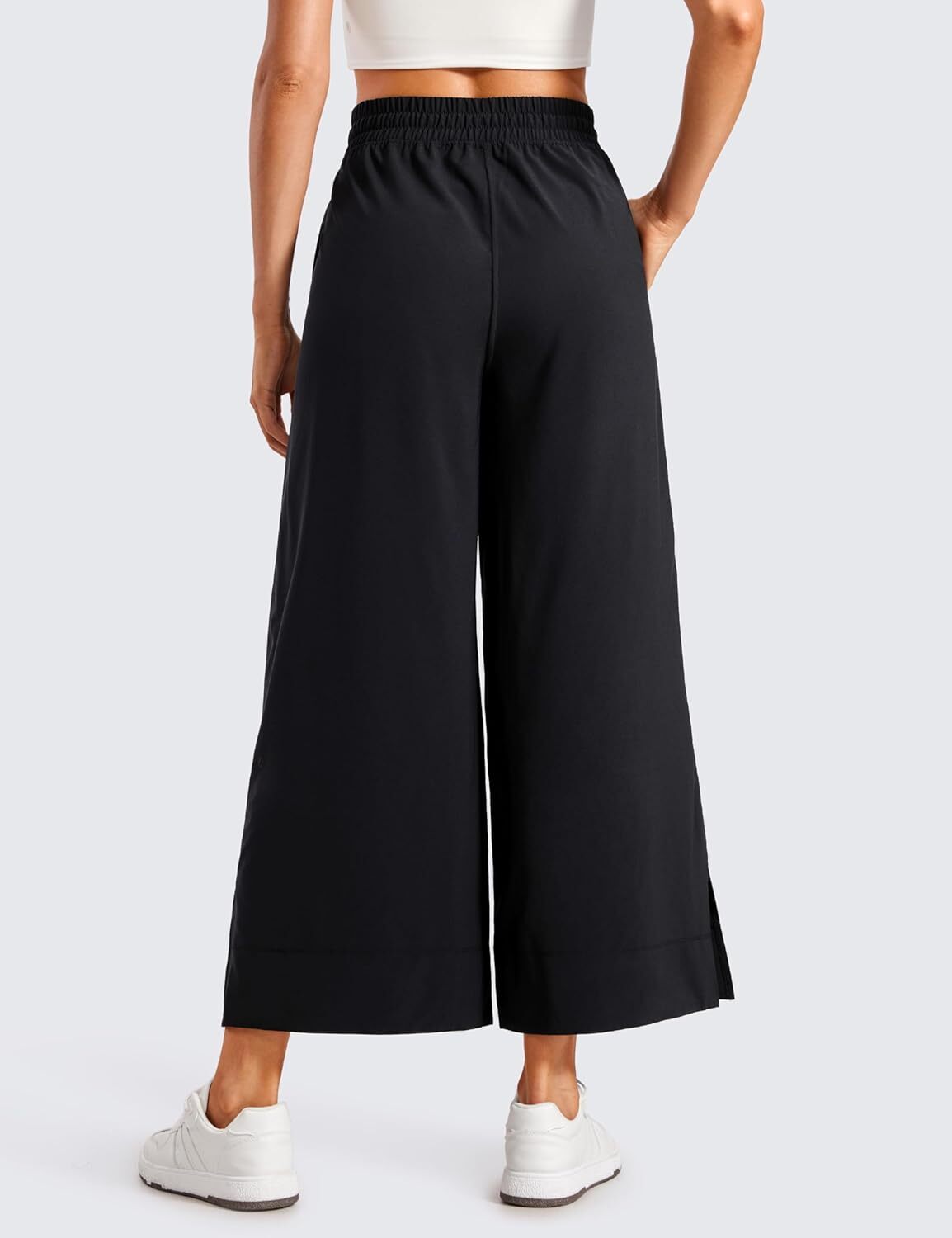 Lightweight Wide Leg Cropped Pants for Women 25