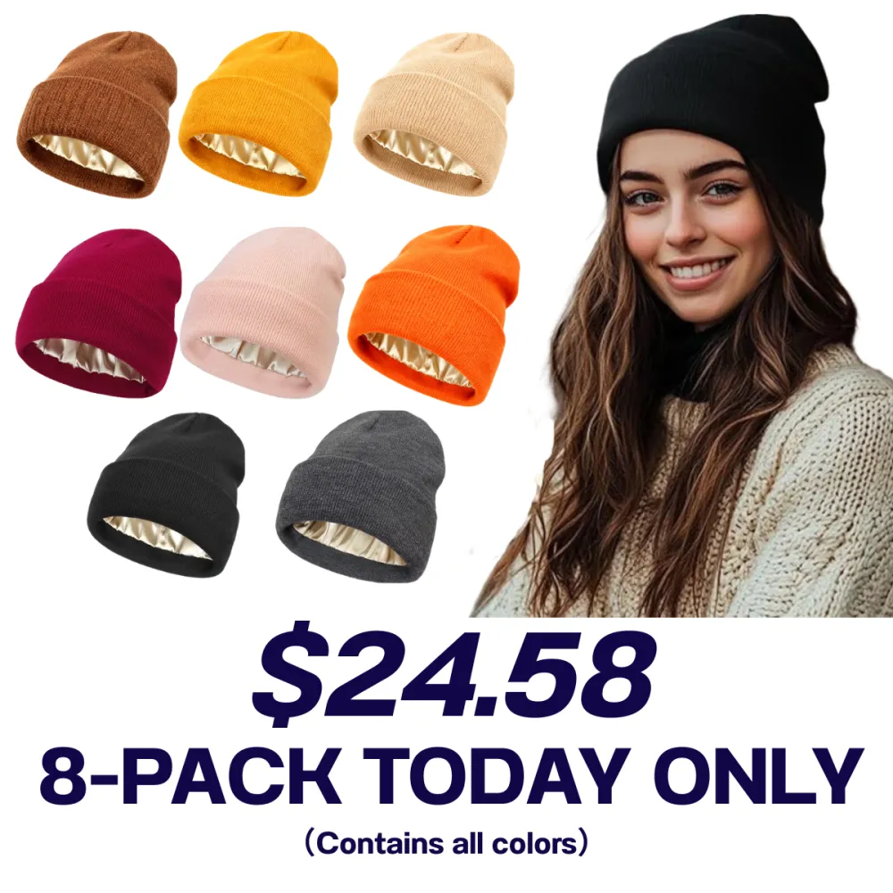 🔥Last Day 95% OFF🔥Anti-Frizz Satin Lined Beanie