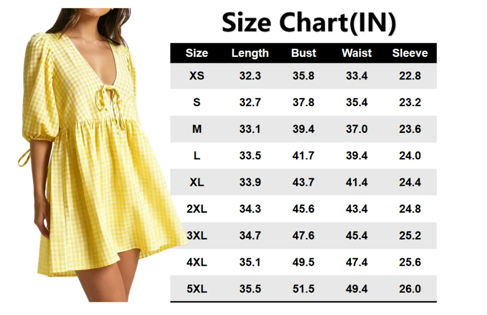 Women's Maternity Plaid Dress, Half Sleeve Bow Square Neck Loose Short Dress