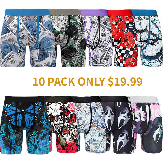 🔥Last Day Promotion!🎁Men's Mystery Boxer Brief 10-Pack Bundle