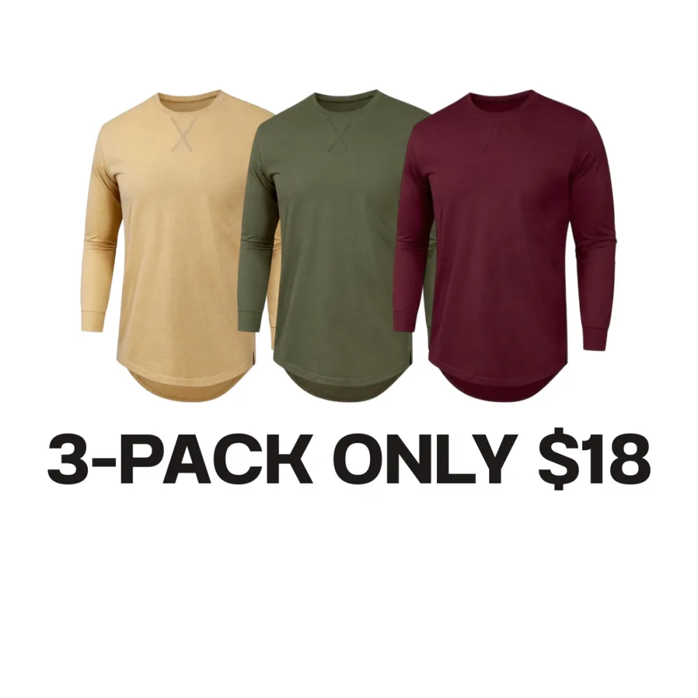 Mens Cotton Short-Sleeve Longline Drop Cut Tee