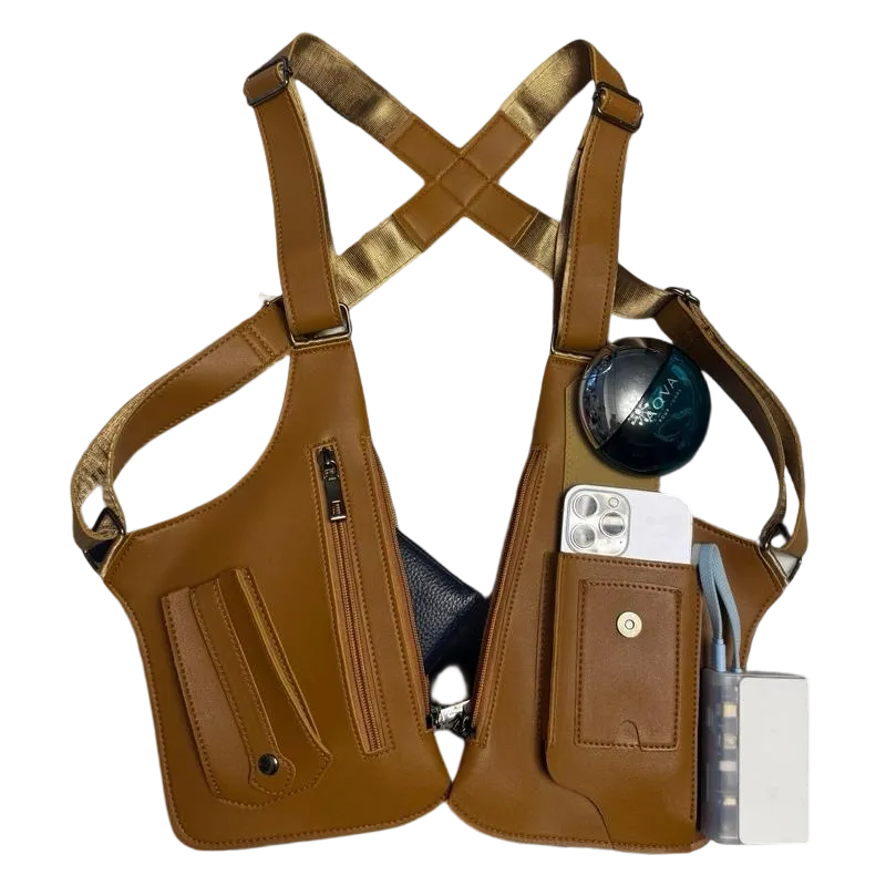 Men's Adjustable Anti-theft Leather Underarm Shoulder Bag