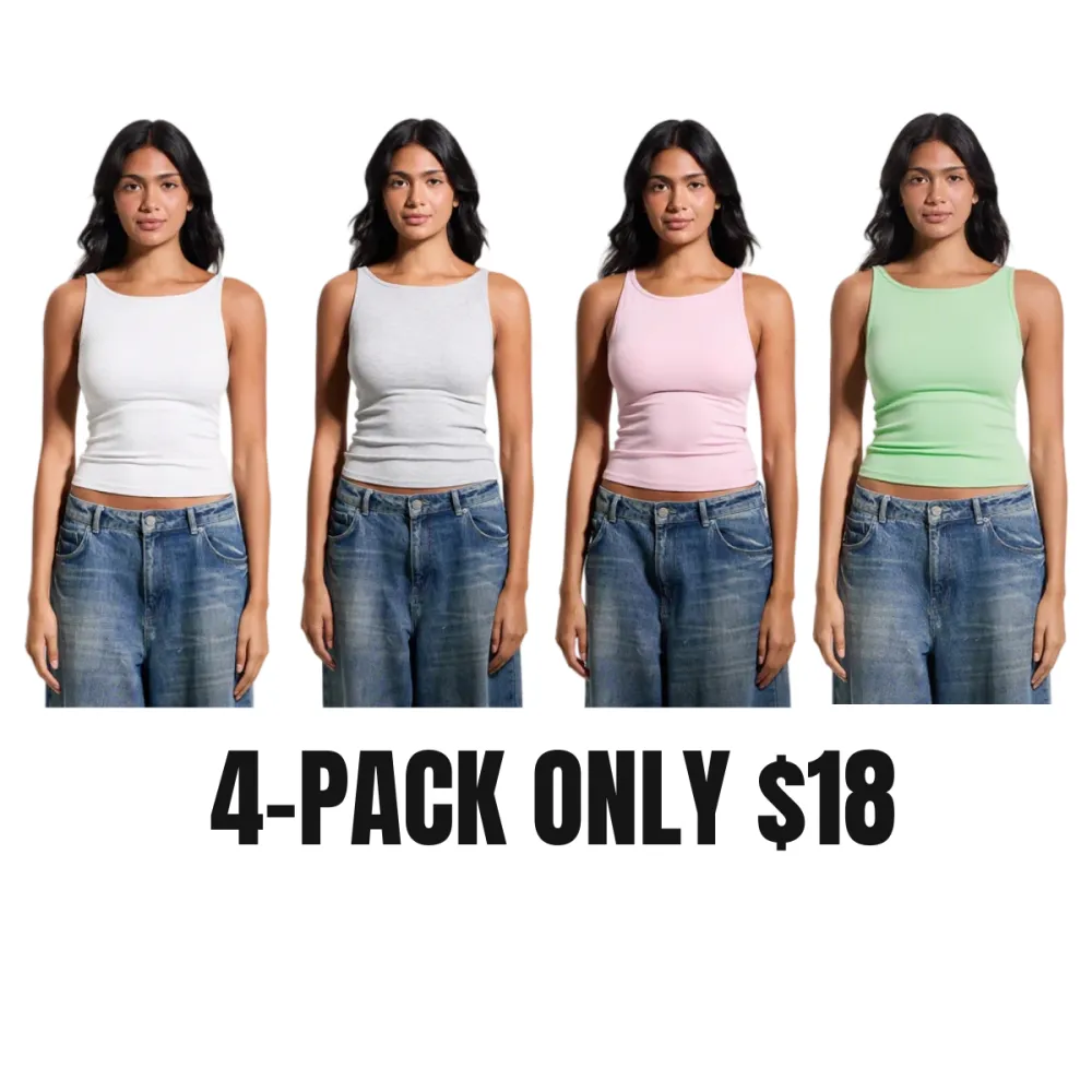 Women's Ribbed Boat Neck Brami Top