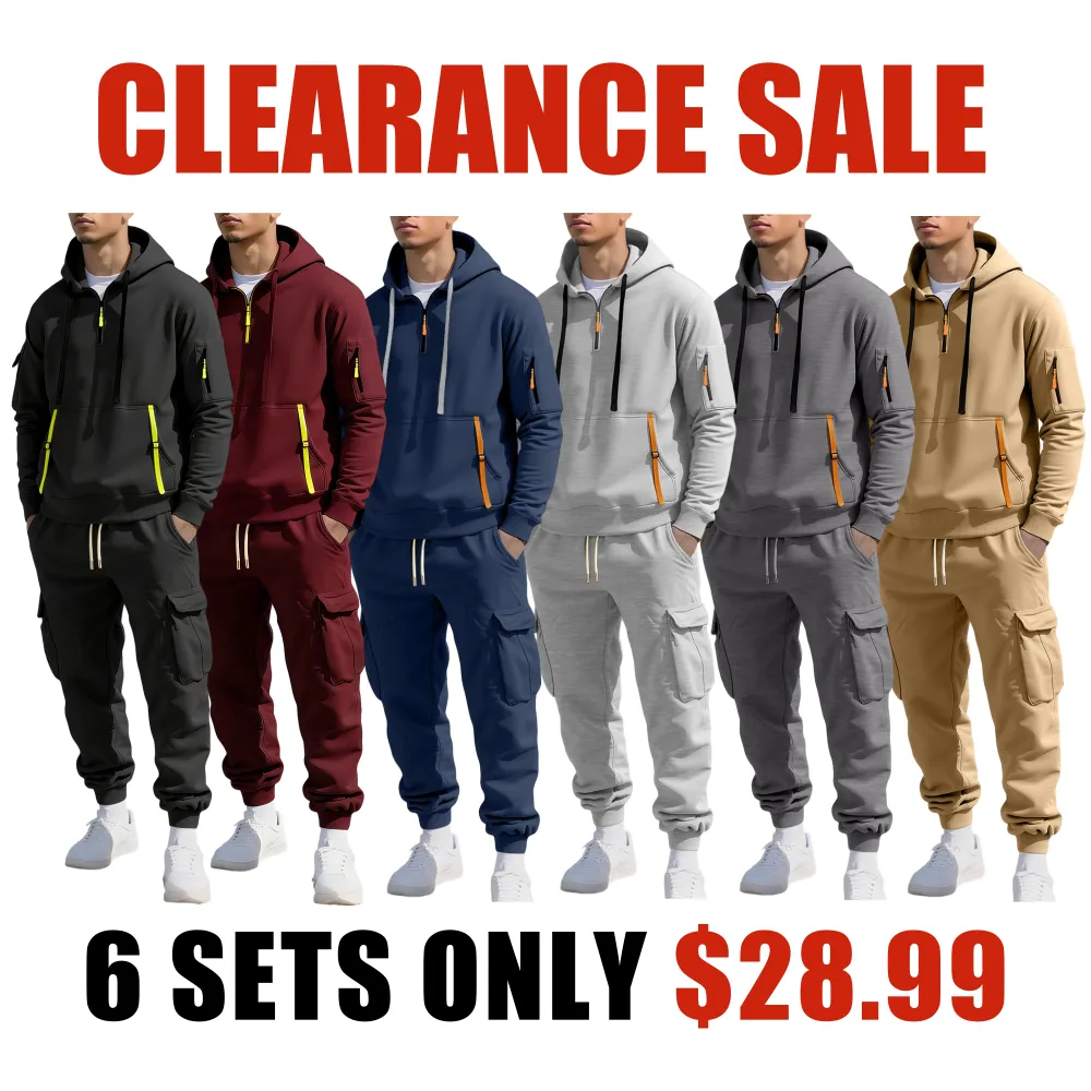 🔥Clearance sale!Men's autumn&winter hooded fashion sweatshirt with multiple pockets,