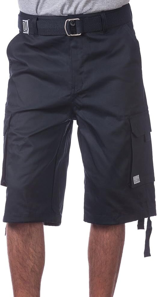 Men's Cotton Twill Cargo Shorts with Belt