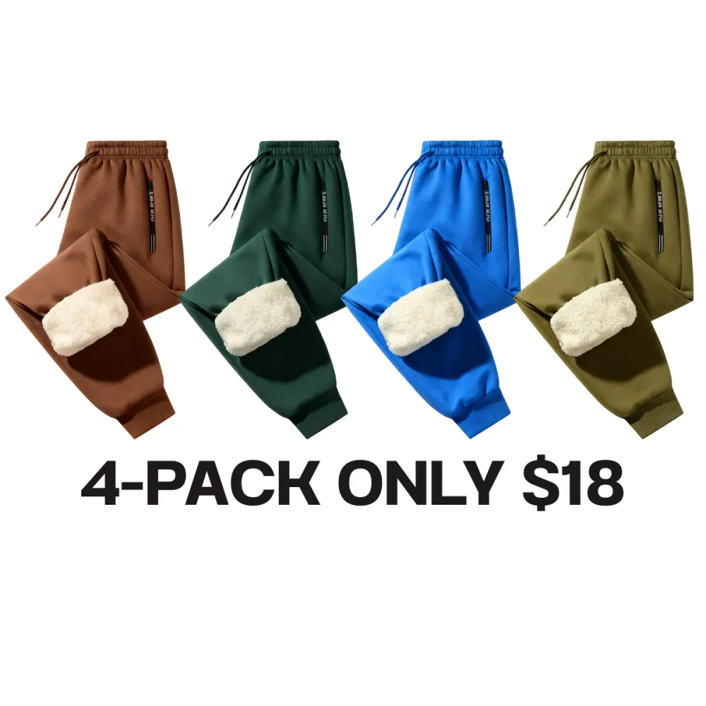 Men's 8-Piece Fleece-Lined Thermal Sweatpants