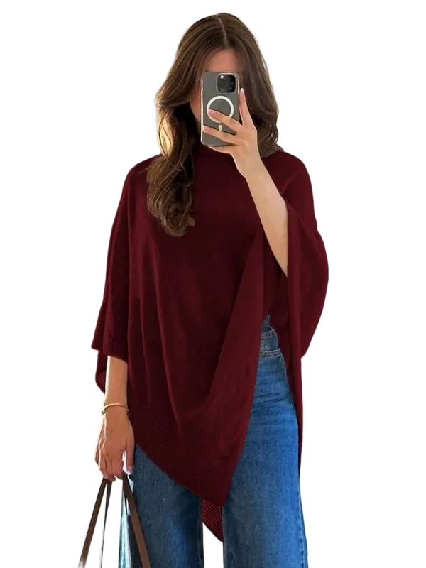 Women's Plain Loose Elegant Fashion Sweater Shawl