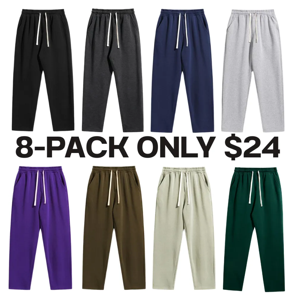 🔥Last Day 95% OFF🔥Men's Regular Fit Solid Drawstring Waist Sweatpants