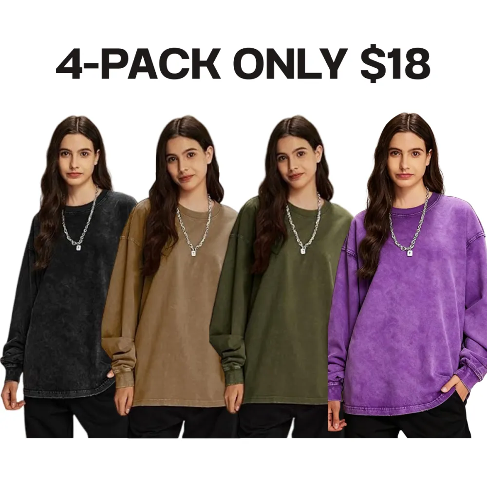 Women's Washed Long Sleeve T-Shirt