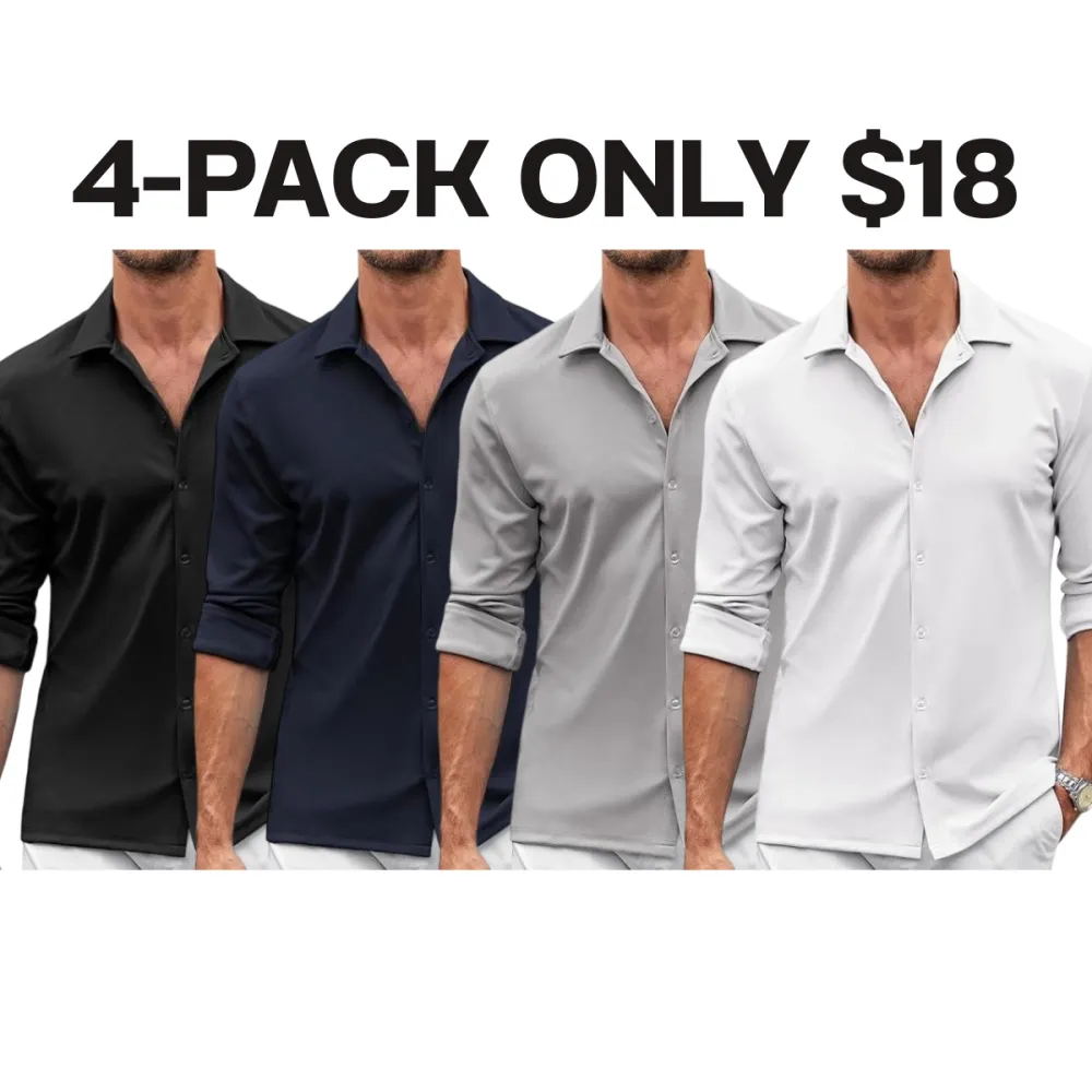 🔥Last Day 95% OFF🔥Men's Wrinkle-Free Dress Shirt