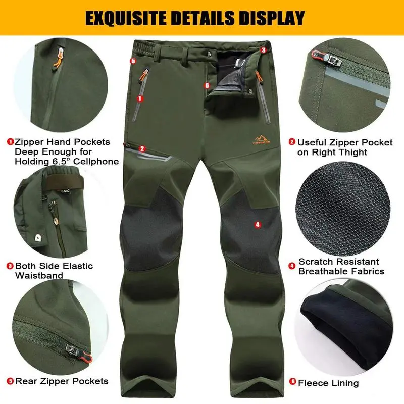 🔥Last Day 93% OFF🔥Men's Fleece Lined Winter Ski Waterproof Pants