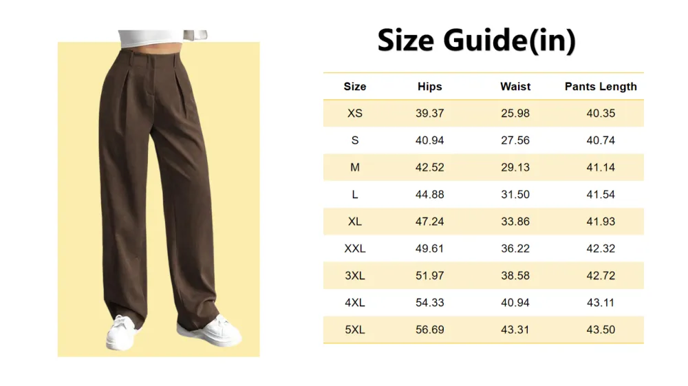 Women's Solid Color Plicated Pocket Wide Leg Pants