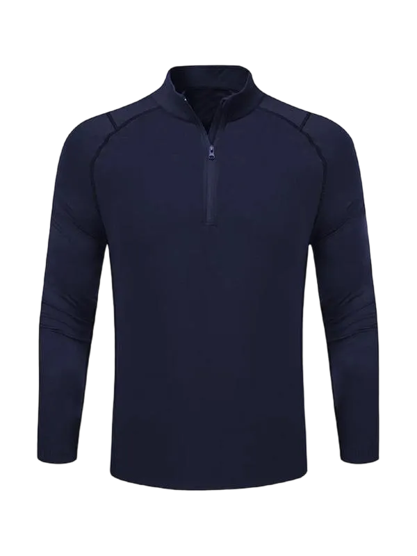 🔥Last Day 95% OFF🔥Men's Plain Zipper Mock Neck Sweatshirt