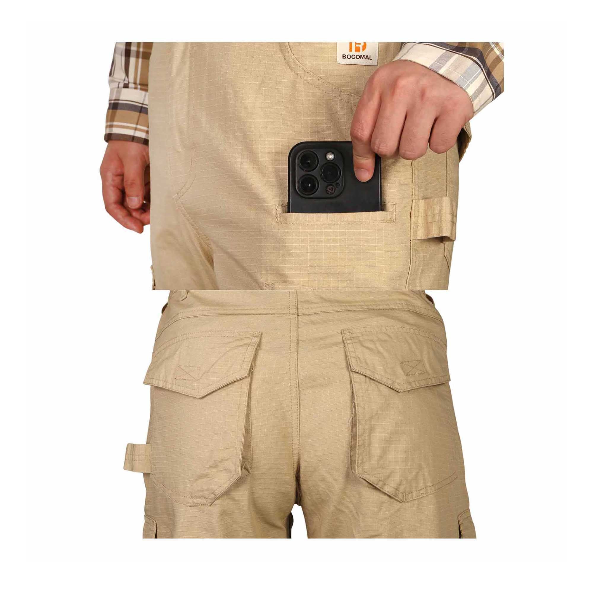 Light Weight Rip Stop Cargo Pants-9 Pockets