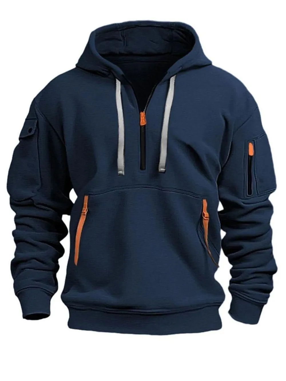 🔥Clearance sale!Men's autumn&winter hooded fashion sweatshirt with multiple pockets,