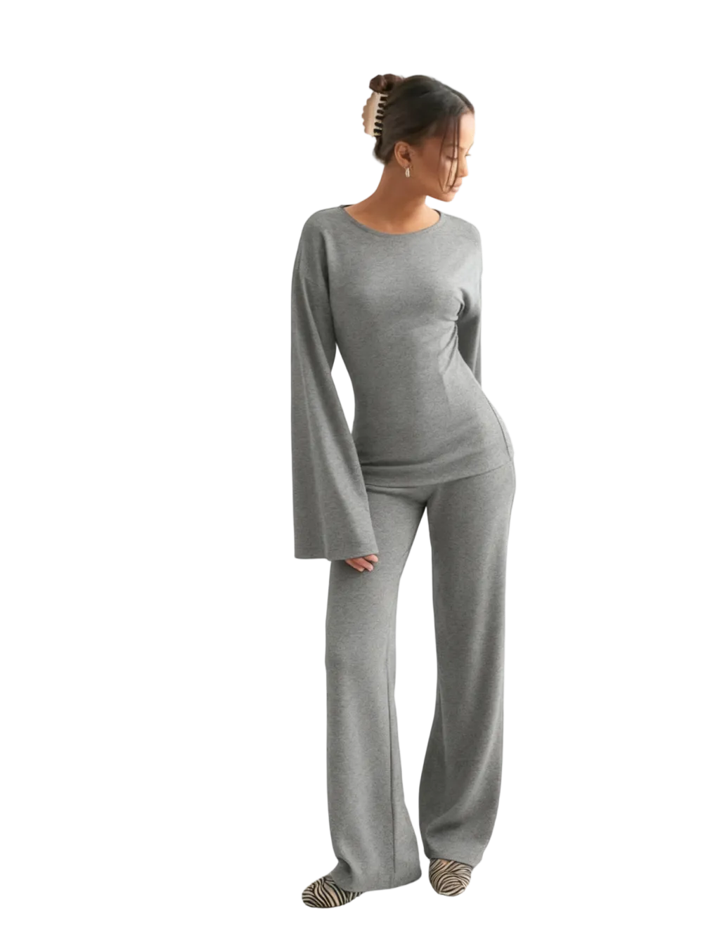 🔥 Best Price Today Only🔥Women's Long Flare Sleeve & Wide-Leg Pants Set– Grab Yours Now! ⏰💖