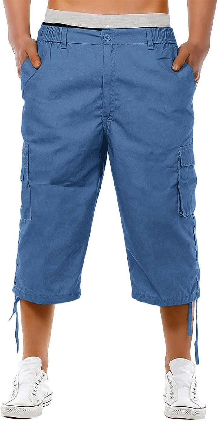 Green Trousers Cargo Pants Mens Black Birthday New Mens Summer Casual Men's 7 Pocket Pants Loose Pants Tuxedo Trousers with Satin Stripe Men