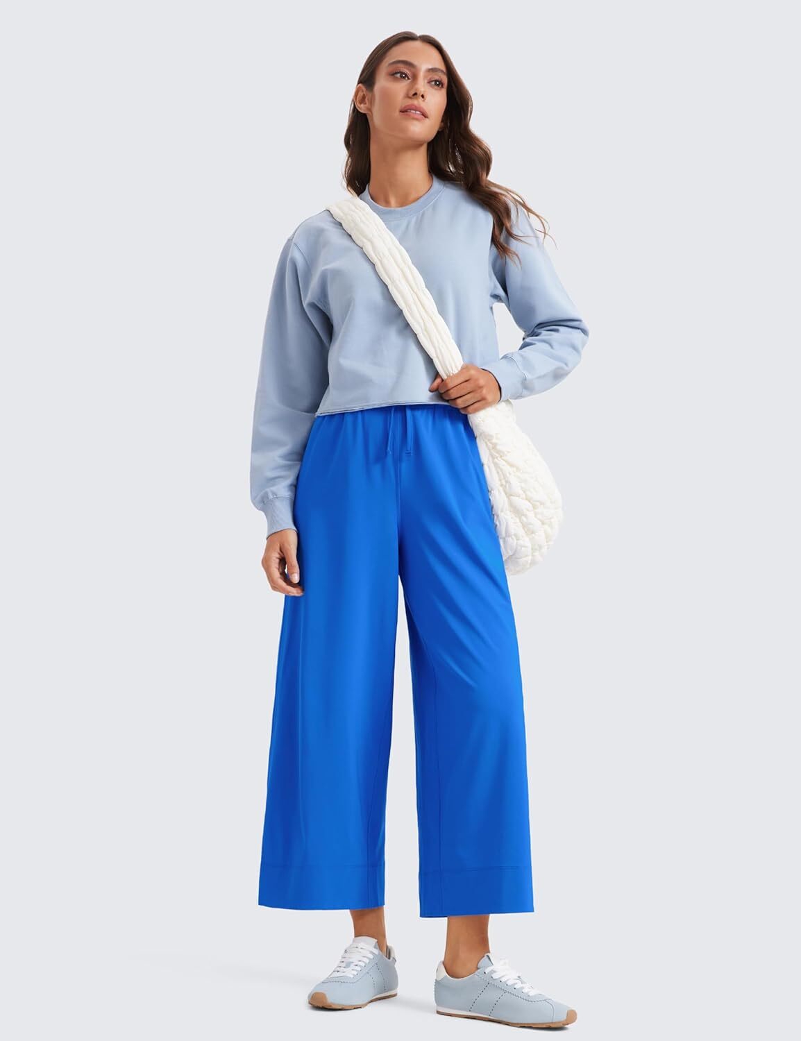 Lightweight Wide Leg Cropped Pants for Women 25