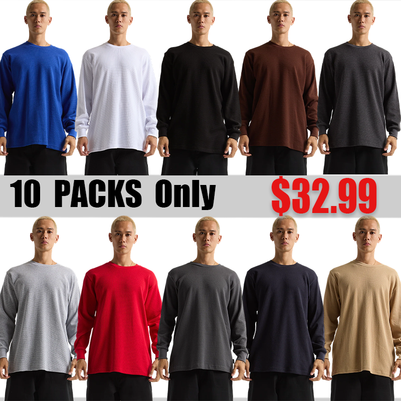 Christmas sale! 9.0oz Heavyweight Waffle Long Sleeve Therma