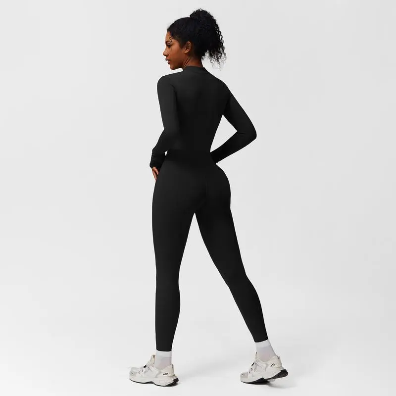 Women’s Solid Zip-Up Skiing Jumpsuit