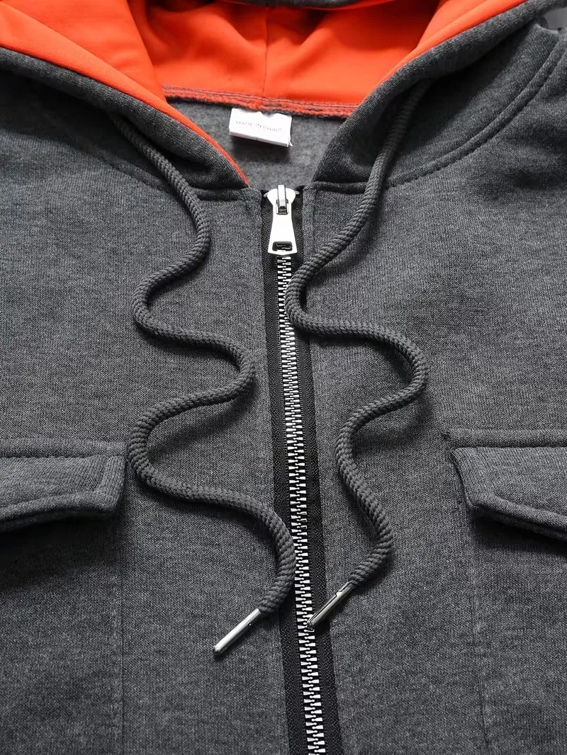 Clearance sale Men's sweatshirt with multiple pockets warm and stylish-Jacket & Pants
