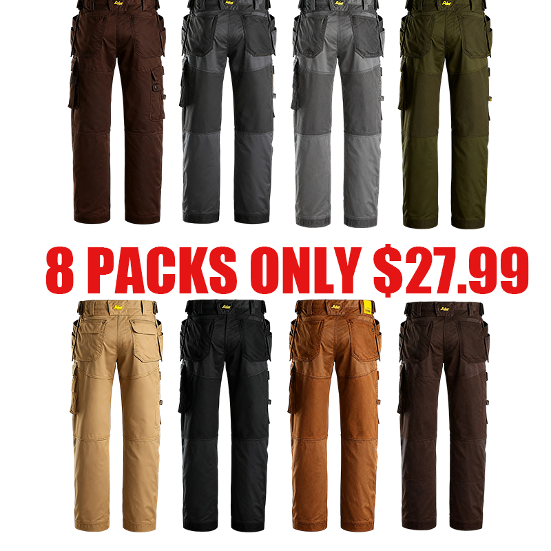 [8-PACK/8-COLOR]Men's Tactical Work Pants 9 Pockets RipstopStretch Slim legs Pants Stretchy and durable built for everyday use