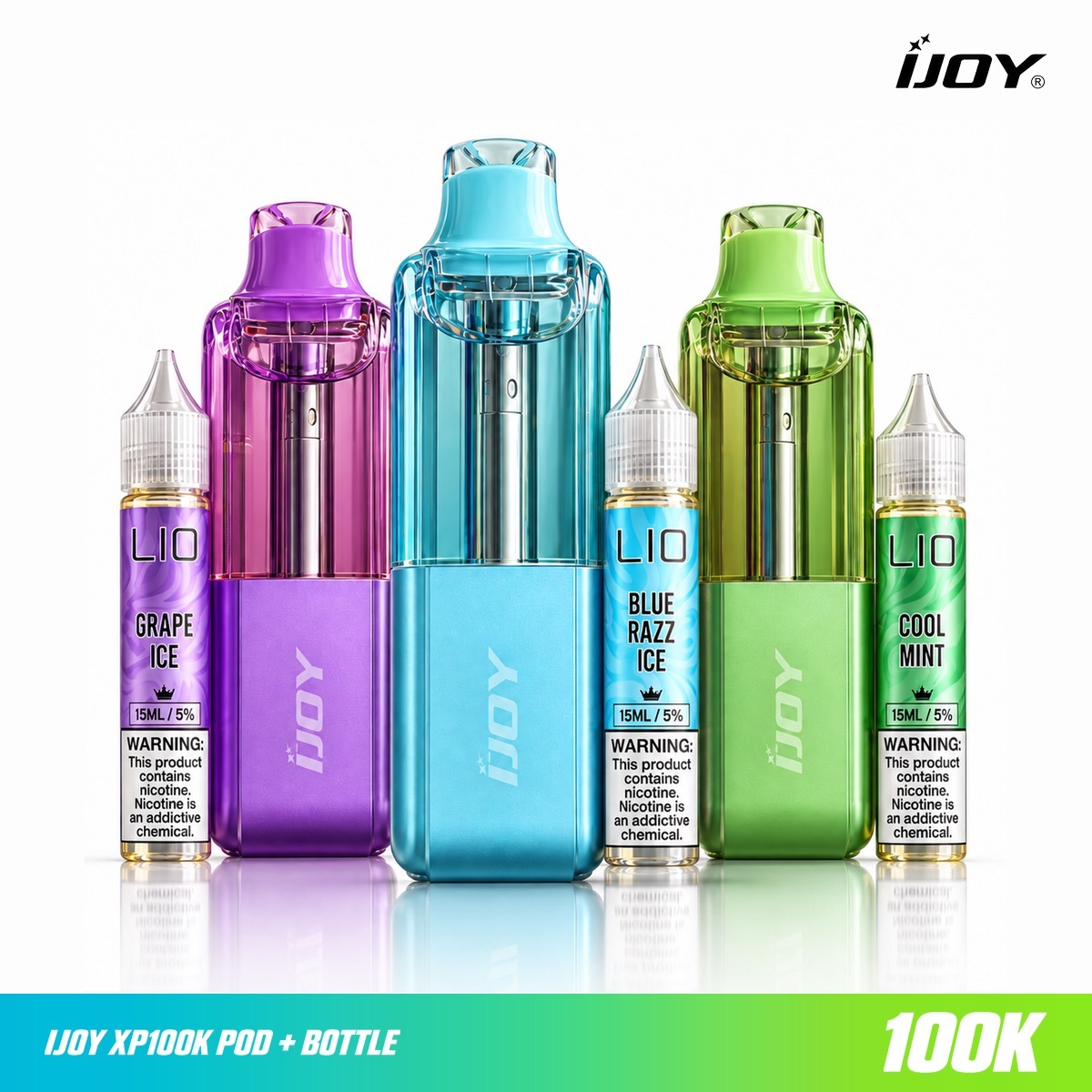 IJOY XP100K Disposable Pod & Bottle Pack 5%
