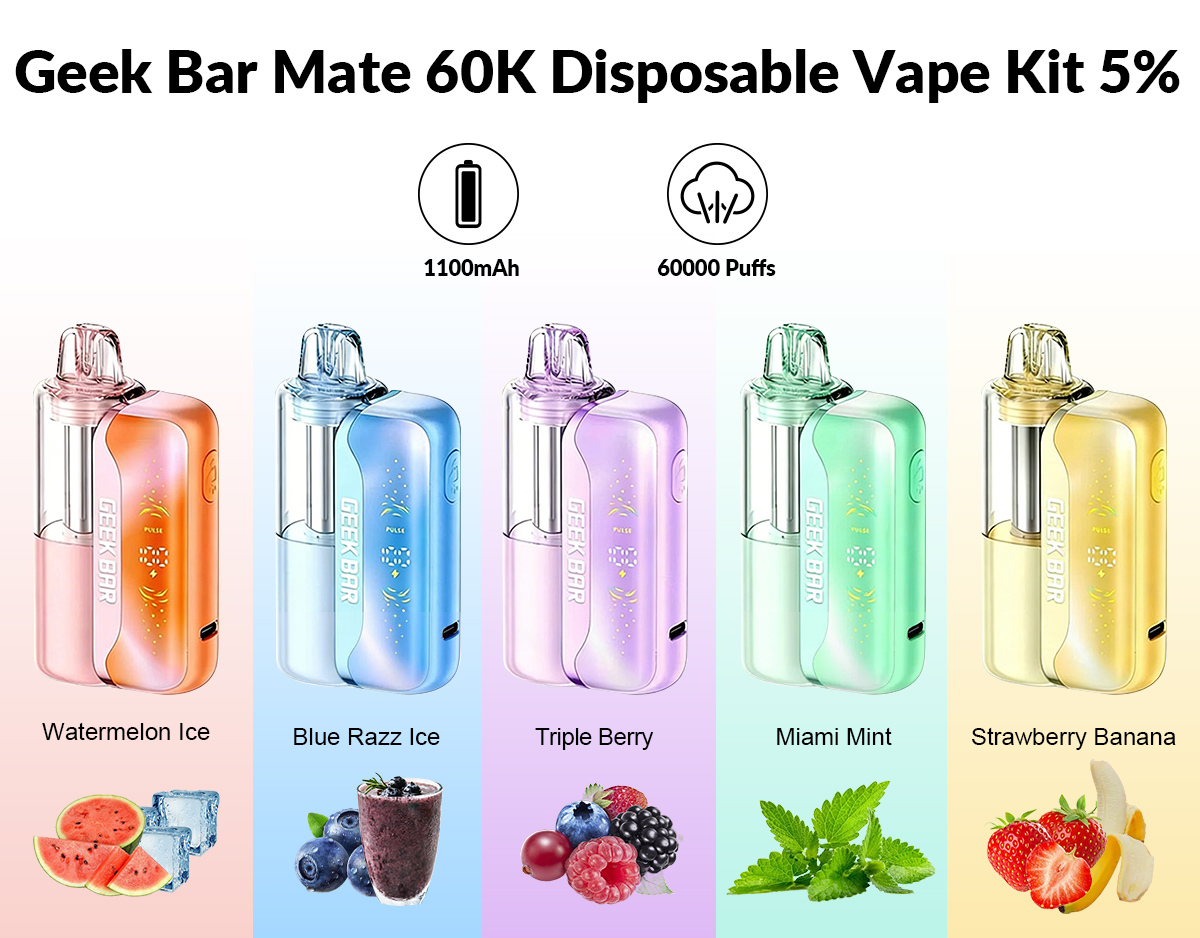 Geek Bar Mate 60K Disposable Vape Kit 5% (60000 Puffs) - image 14