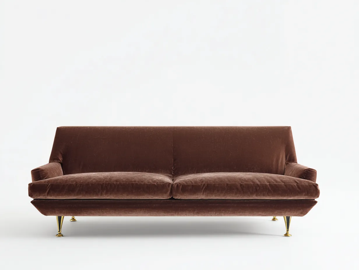 Canapé 2 places salon 210×92×86 cm – tissu bleu avec pieds bois foncé – style contemporain-Dosolvaroom