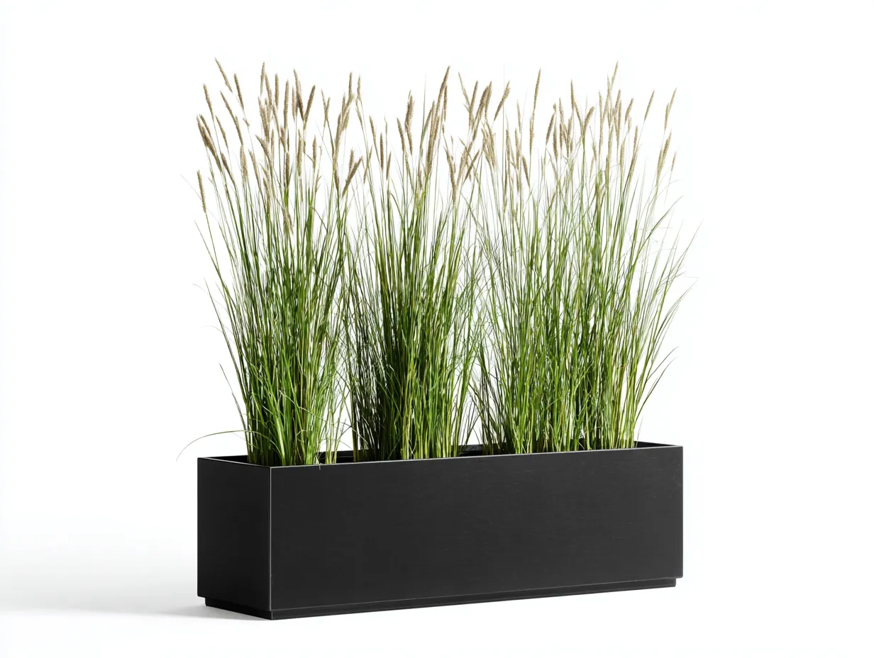 Pot à fleurs 80×35×35 cm - noir - jardinière rectangulaire nervurée pour balcon-Dosolvaroom