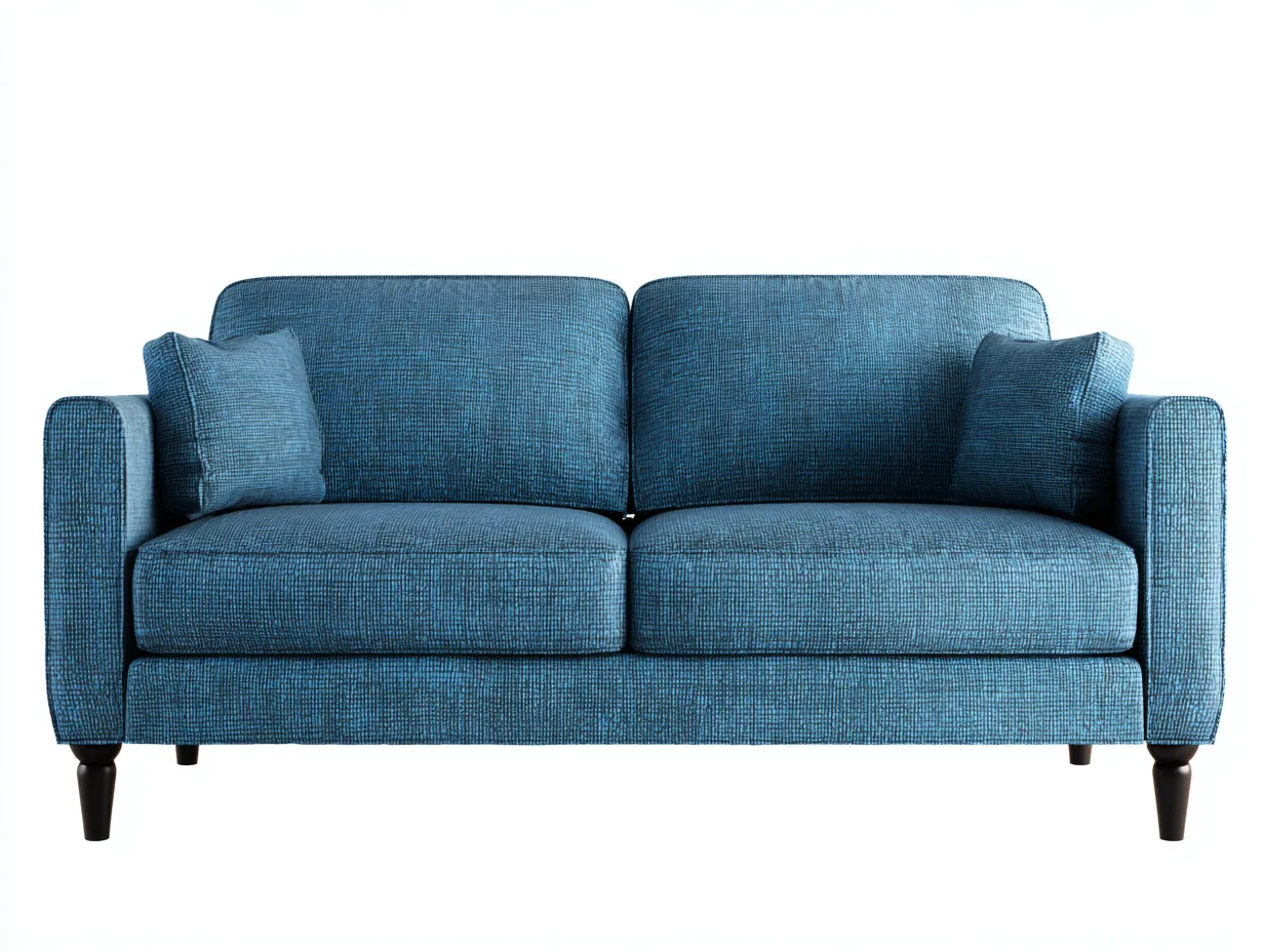 Canapé 2 places 200×86×82 cm - tissu marron et piètement doré - style élégant pour salon-Dosolvaroom